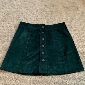 Madewell Velveteen A-Line Mini Skirt